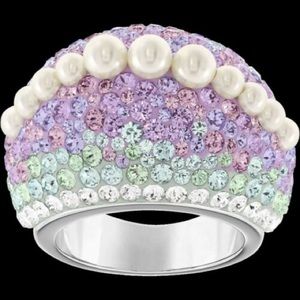 Swarovski Calista  Cocktail Ring Statement Size 7